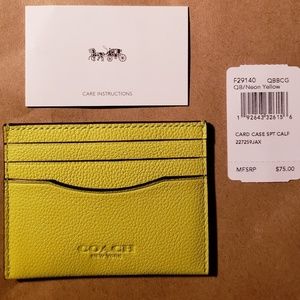 NWT COACH Leather Card Holder